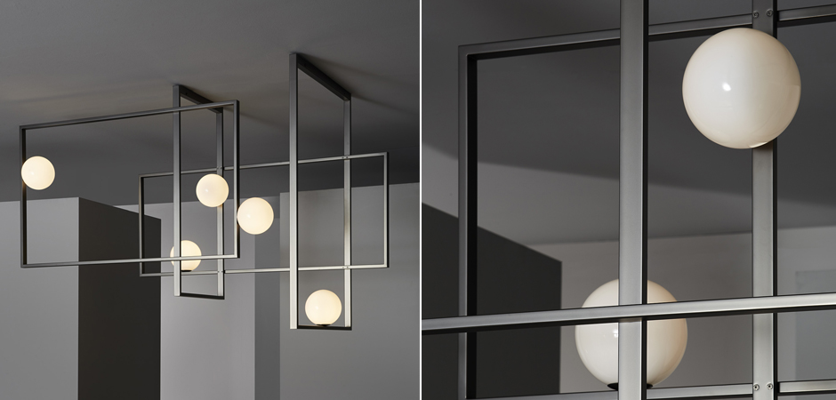 Люстра Mondrian Glass Venicem Ceiling Lamp graphite Люстра Mondrian Glass Venicem Ceiling Lamp graphite - Loft-Concept в Челябинске