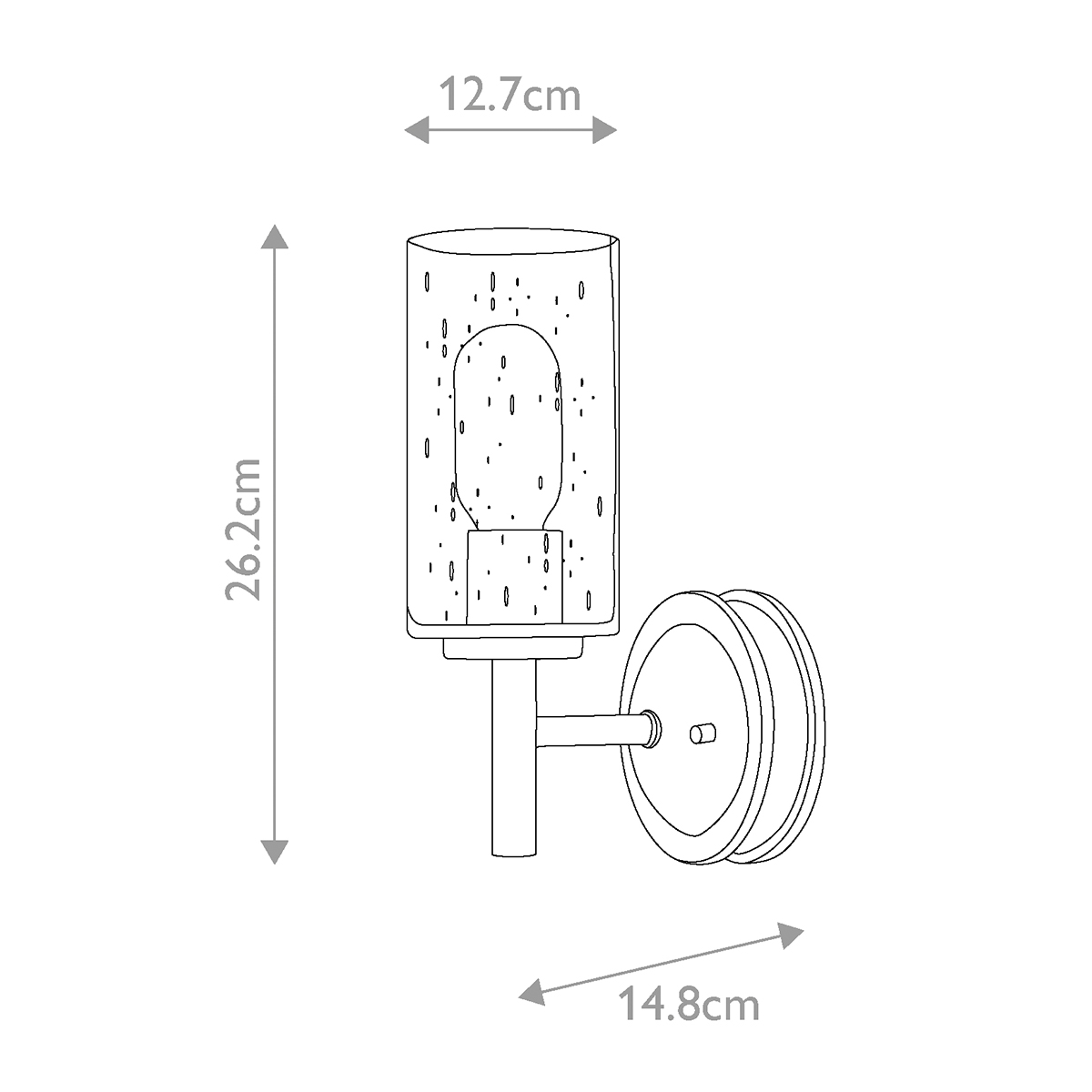 Бра с плафоном в форме цилиндра из прозрачного стекла с пузырьками Hinkley в Челябинске