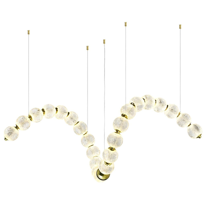 Светодиодная люстра Crystal Globule Spiral Золото Золотой Прозрачный Светодиодная люстра Crystal Globule Spiral Золото Золотой Прозрачный в Челябинске | Loft Concept