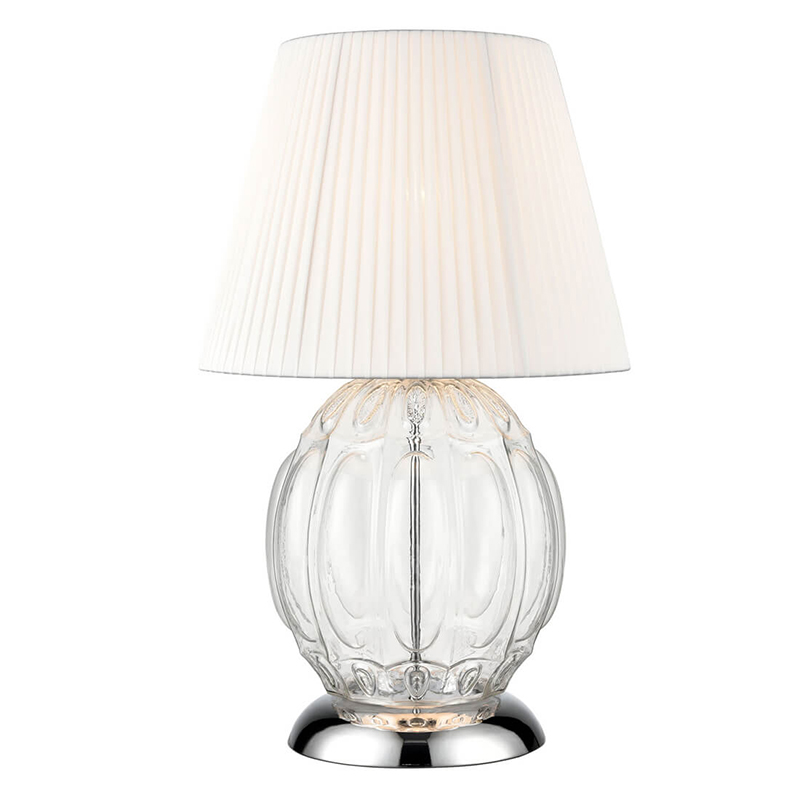 Настольная лампа Прозрачное Стекло Hailey Table Lamp Прозрачное Стекло Белый Хром Настольная лампа Прозрачное Стекло Hailey Table Lamp Прозрачное Стекло Белый Хром в Челябинске | Loft Concept