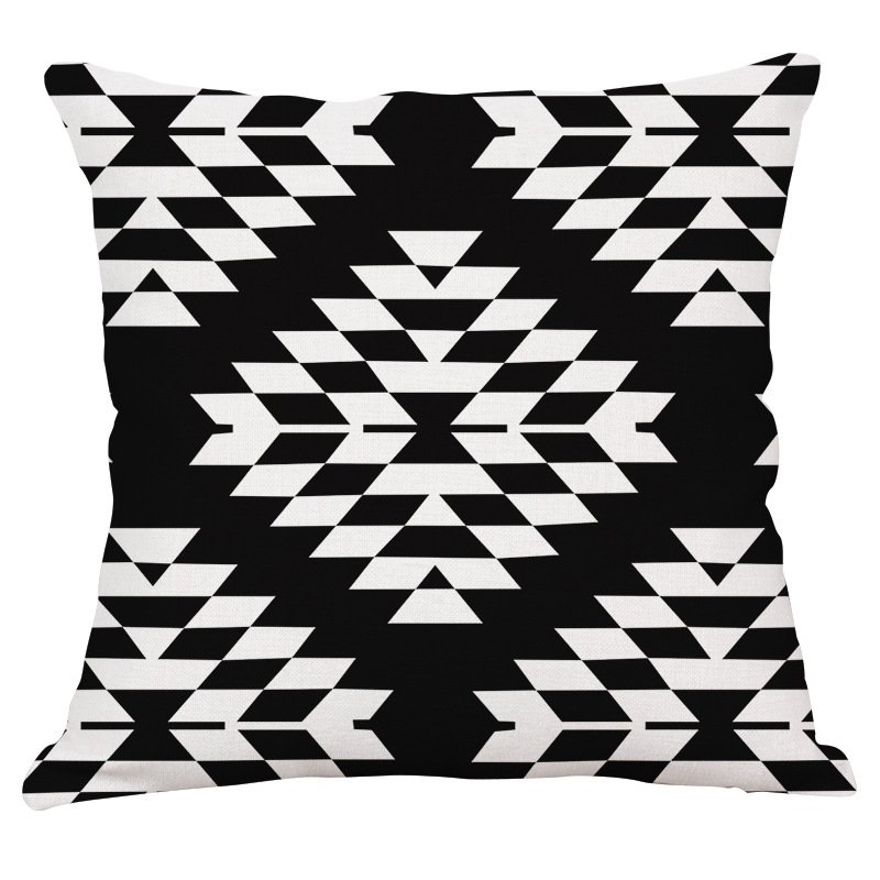 Декоративная подушка Black and White Pattern #3 Черно-белый Декоративная подушка Black and White Pattern #3 Черно-белый в Челябинске | Loft Concept