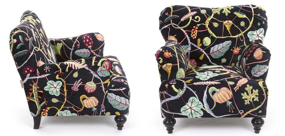 Кресло Seletti Armchair Botanical diva black Кресло Seletti Armchair Botanical diva black - Loft-Concept в Челябинске