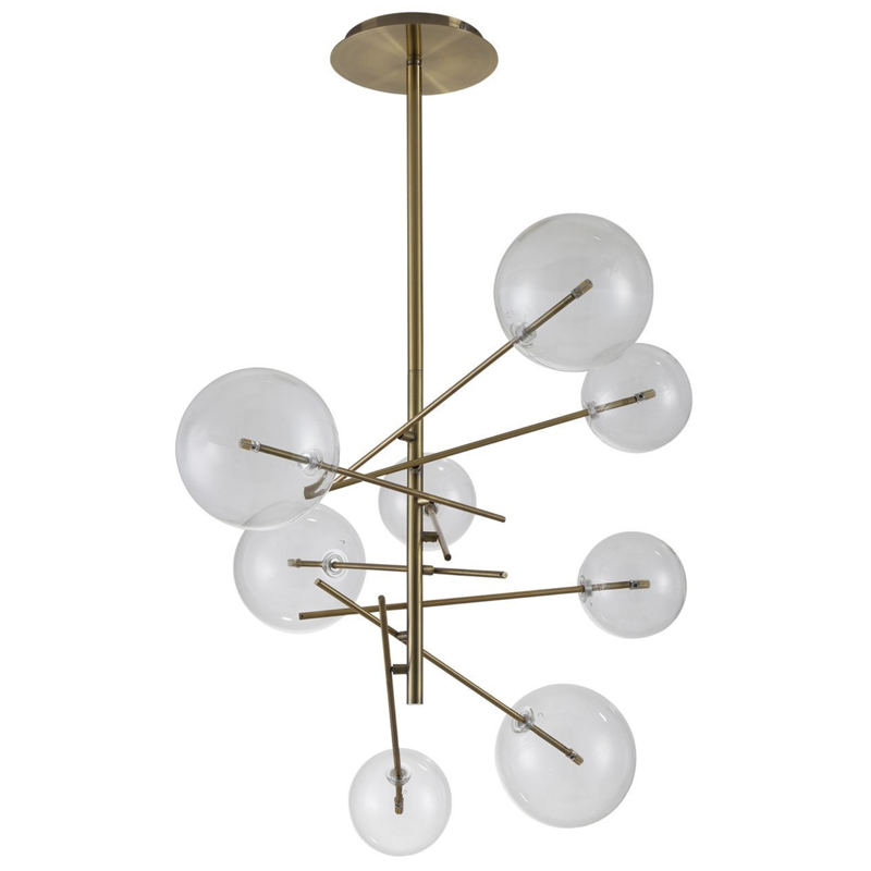 Люстра Gallotti & Radice Bolle Рanging Lamp 95 Латунь Прозрачный (Transparent) Люстра Gallotti & Radice Bolle Рanging Lamp 95 Латунь Прозрачный (Transparent) в Челябинске | Loft Concept