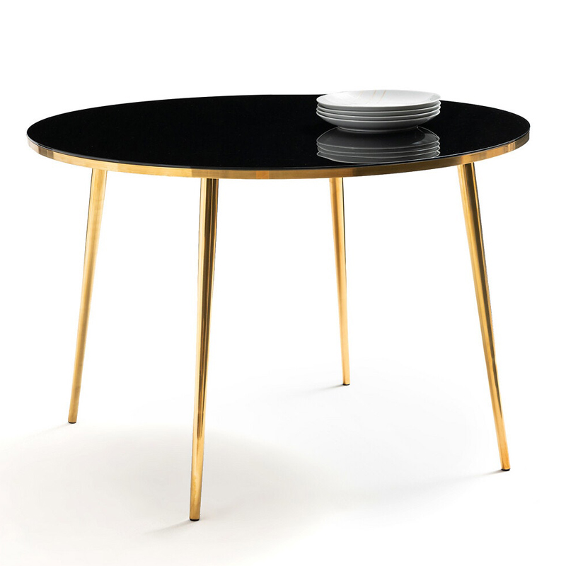 Обеденный стол Keoni Dinner Table Латунь Черный Обеденный стол Keoni Dinner Table Латунь Черный в Челябинске | Loft Concept