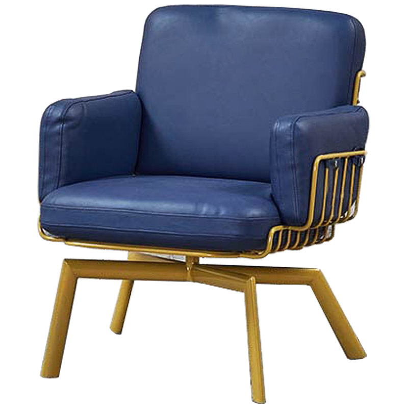 Кресло Frankie Armchair blue Сапфирово-синий Латунь в Челябинске | Loft Concept 