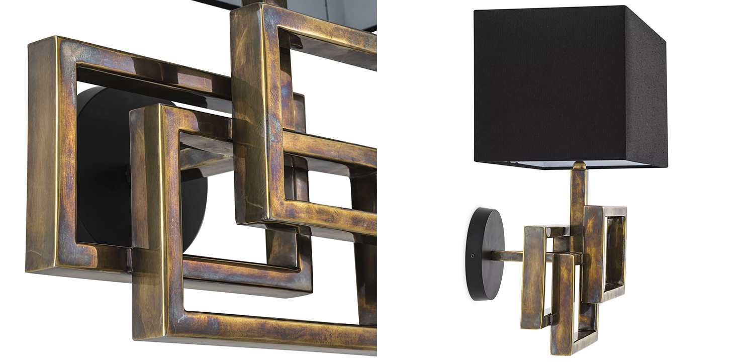 Бра Eichholtz Wall Lamp Windolf Vintage Brass - фото