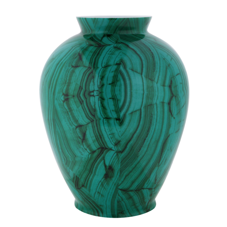 Ваза Malachite Vase barrel Малахит Ваза Malachite Vase barrel Малахит в Челябинске | Loft Concept