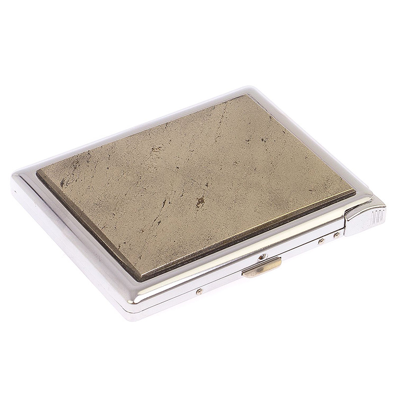 Портсигар с газовой зажигалкой из натурального камня Пирит Stone Cigarettes Cases Бежевый Серебряный Портсигар с газовой зажигалкой из натурального камня Пирит Stone Cigarettes Cases Бежевый Серебряный в Челябинске | Loft Concept