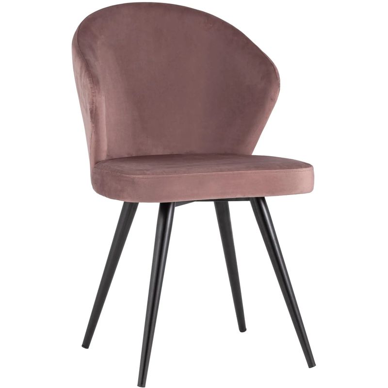Стул Розовый Бархат Volante Chair Розовый пастельный Черный в Челябинске | Loft Concept 