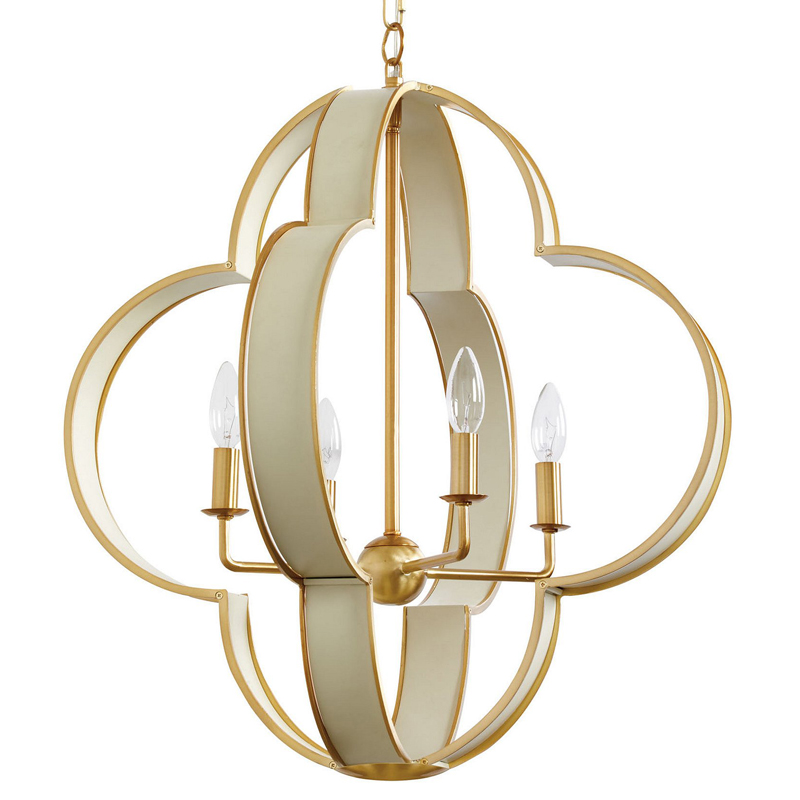 Люстра Odilger Quatrefoil Chandelier Золотой Кремовый Люстра Odilger Quatrefoil Chandelier Золотой Кремовый в Челябинске | Loft Concept