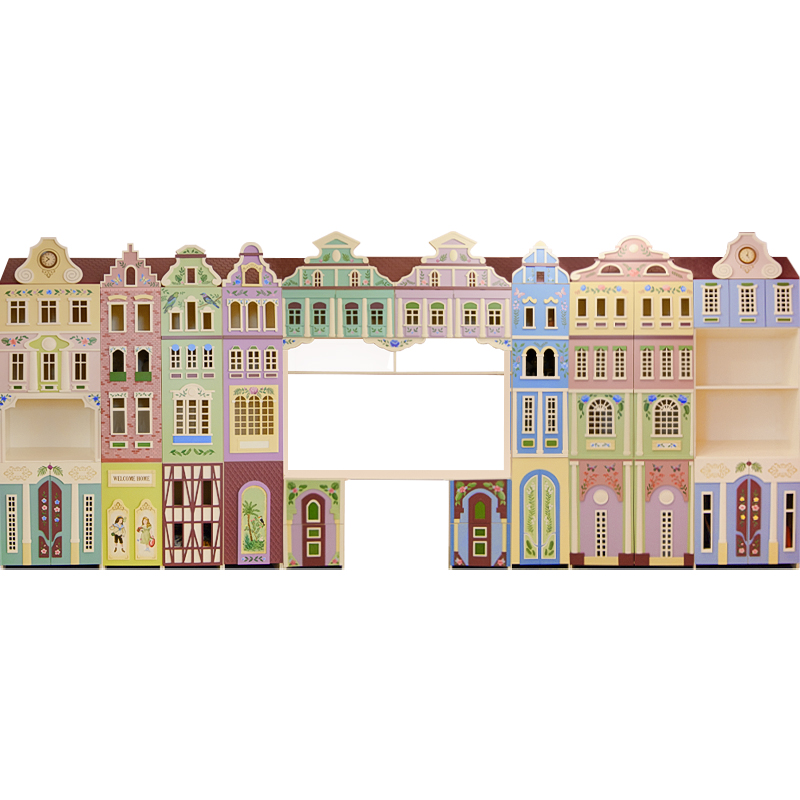 Шкаф Colorful Houses ручная роспись Мульти Шкаф Colorful Houses ручная роспись Мульти в Челябинске | Loft Concept