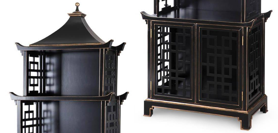 Стеллаж Черная Пагода Bungalow 5 Pagoda Black Wood Стеллаж Черная Пагода Bungalow 5 Pagoda Black Wood - Loft-Concept в Челябинске