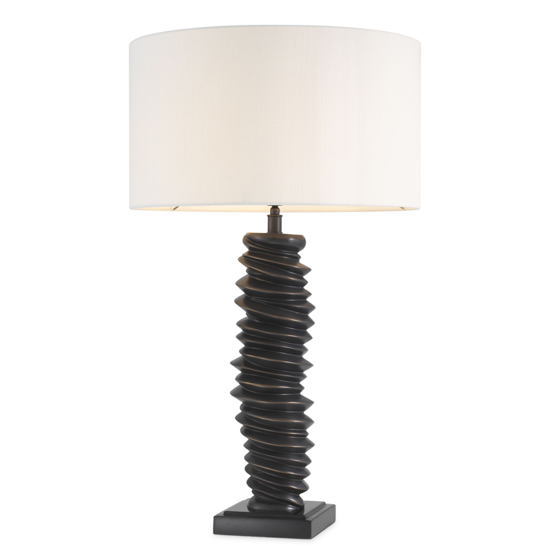 Настольная лампа Eichholtz Table Lamp Miro Темная бронза Черный Кремовый в Челябинске | Loft Concept 