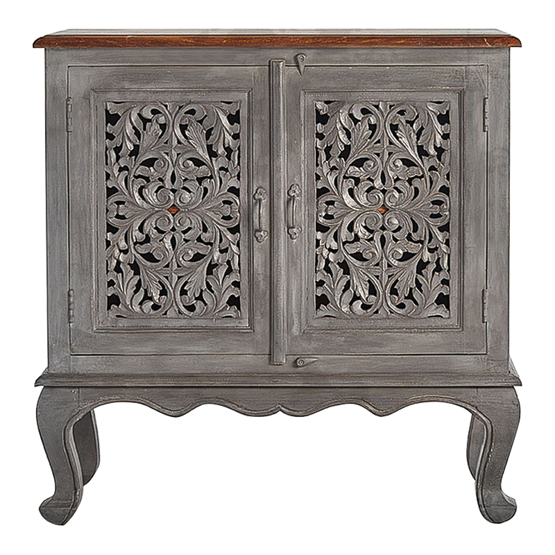 Комод Indian Antique White Furniture Chest of Drawers Agni серый Серый Комод Indian Antique White Furniture Chest of Drawers Agni серый Серый в Челябинске | Loft Concept