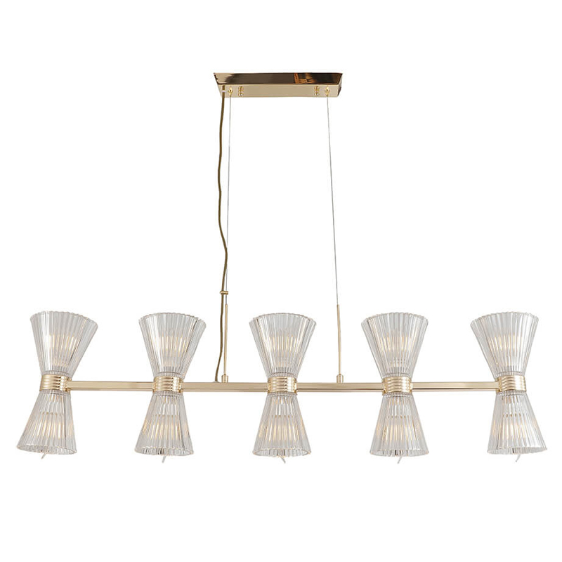 Люстра Glass Horn Light gold 10 Прозрачное Стекло Глянцевое золото Люстра Glass Horn Light gold 10 Прозрачное Стекло Глянцевое золото в Челябинске | Loft Concept