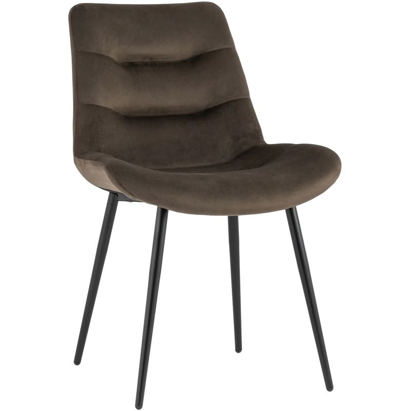 Стул Austin Chair Коричневый Велюр Коричневый Черный Стул Austin Chair Коричневый Велюр Коричневый Черный в Челябинске | Loft Concept
