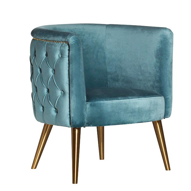 Кресло Merengo Armchair Голубой Латунь Кресло Merengo Armchair Голубой Латунь в Челябинске | Loft Concept
