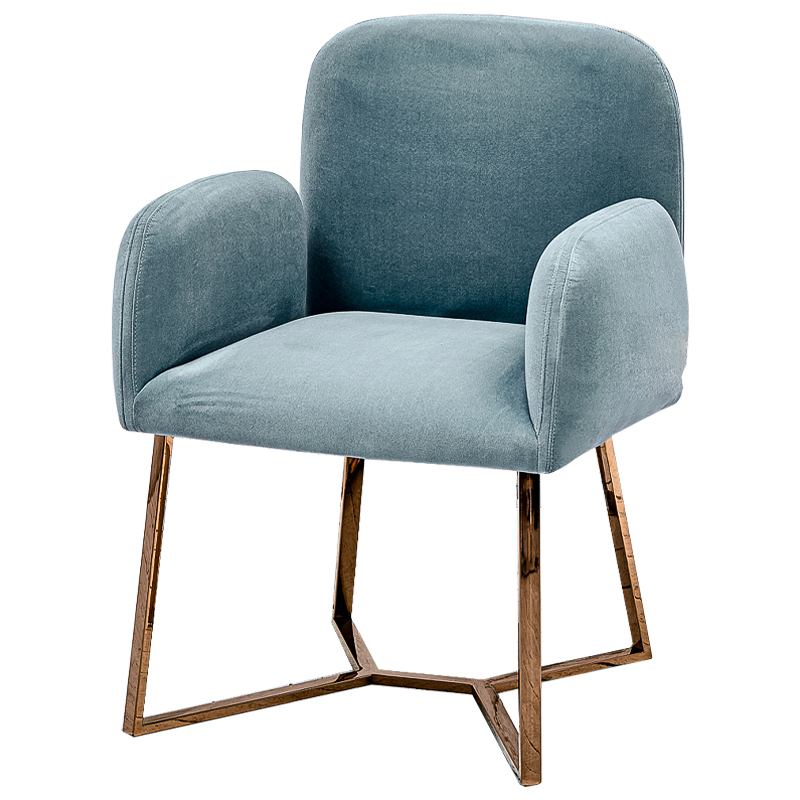 Стул Clifford Stool Pastel Blue Голубой пастельный Розовое золото Стул Clifford Stool Pastel Blue Голубой пастельный Розовое золото в Челябинске | Loft Concept