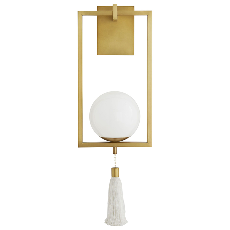 Бра TRAPEZE SCONCE Gold Белый Латунь Бра TRAPEZE SCONCE Gold Белый Латунь в Челябинске | Loft Concept