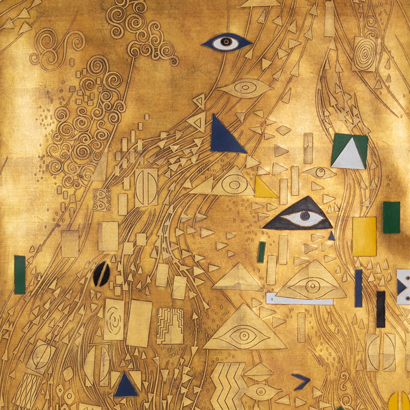 Обои ручная роспись Klimt Polished Gold bas relief gilded paper Обои ручная роспись Klimt Polished Gold bas relief gilded paper в Челябинске | Loft Concept