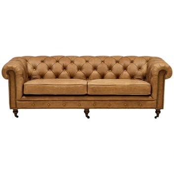 Диван Chesterfield Cinnamon Leather Sofa из винтажной кожи Корица Диван Chesterfield Cinnamon Leather Sofa из винтажной кожи Корица в Челябинске | Loft Concept