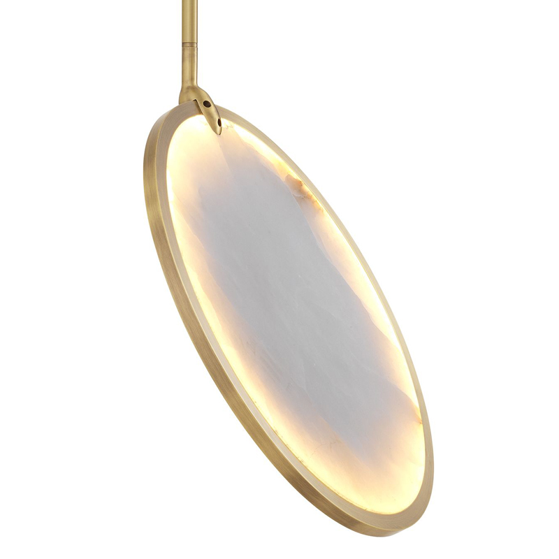 Светильник Eichholtz Chandelier Ocala Латунь Античная полированная Белый Светильник Eichholtz Chandelier Ocala Латунь Античная полированная Белый в Челябинске | Loft Concept