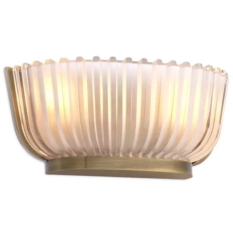 Бра Eichholtz Wall Lamp Artos Белое матовое стекло Латунь Бра Eichholtz Wall Lamp Artos Белое матовое стекло Латунь в Челябинске | Loft Concept