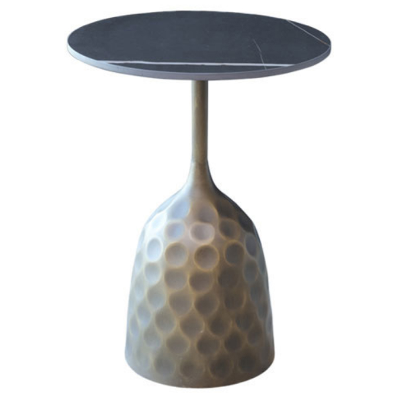 Приставной стол Cluster Surface Bronze Black Stone Side Table Античная Бронза Черный в Челябинске | Loft Concept 