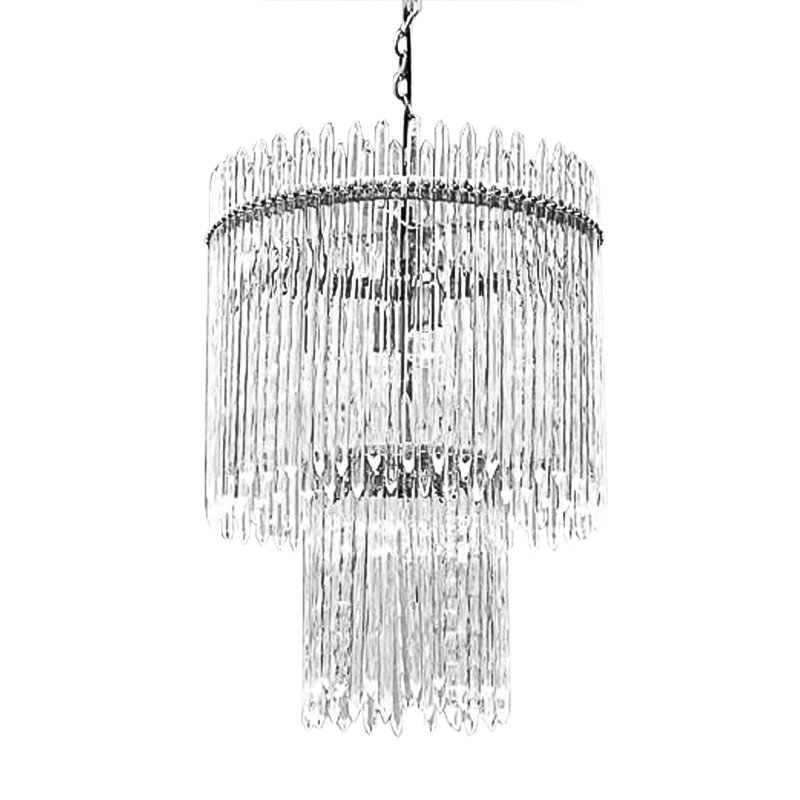 Люстра Icicles Chandeliers Хром Прозрачный Люстра Icicles Chandeliers Хром Прозрачный в Челябинске | Loft Concept