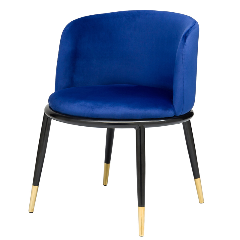 Стул Dining Chair Foucault Blue Синий Черный Золотой Стул Dining Chair Foucault Blue Синий Черный Золотой в Челябинске | Loft Concept