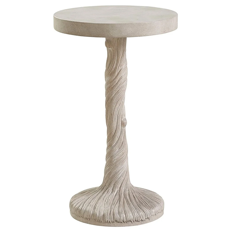 Приставной стол Barclay Butera Malibu Saddle Peak Round Accent Table Бежевый Приставной стол Barclay Butera Malibu Saddle Peak Round Accent Table Бежевый в Челябинске | Loft Concept