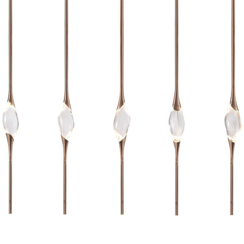 Подвесной светильник 12 Rectangle Chandelier Gold Глянцевое золото Прозрачный Подвесной светильник 12 Rectangle Chandelier Gold Глянцевое золото Прозрачный в Челябинске | Loft Concept