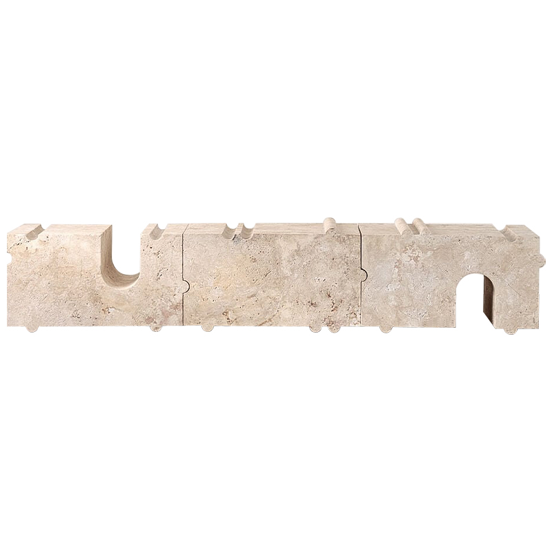 Модульная каменная скамья Hume Modular Stone Bench дизайн Kelly Wearstler Песочный Модульная каменная скамья Hume Modular Stone Bench дизайн Kelly Wearstler Песочный в Челябинске | Loft Concept