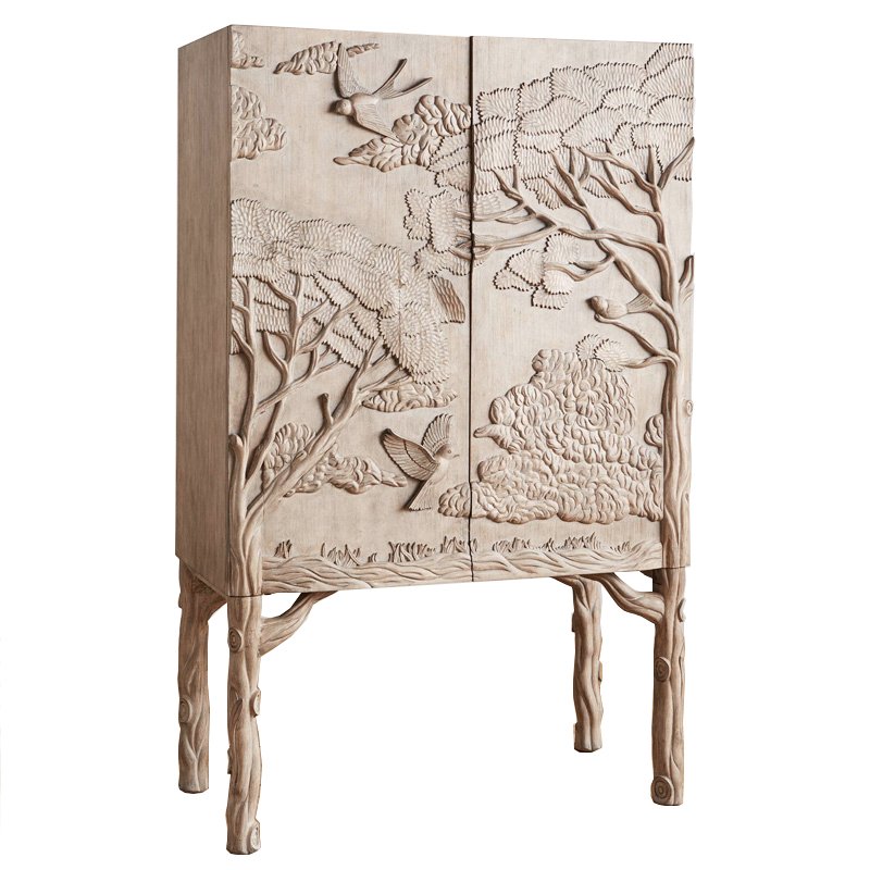 Шкаф Land & Sky Bar Cabinet Бежево-серый Шкаф Land & Sky Bar Cabinet Бежево-серый в Челябинске | Loft Concept