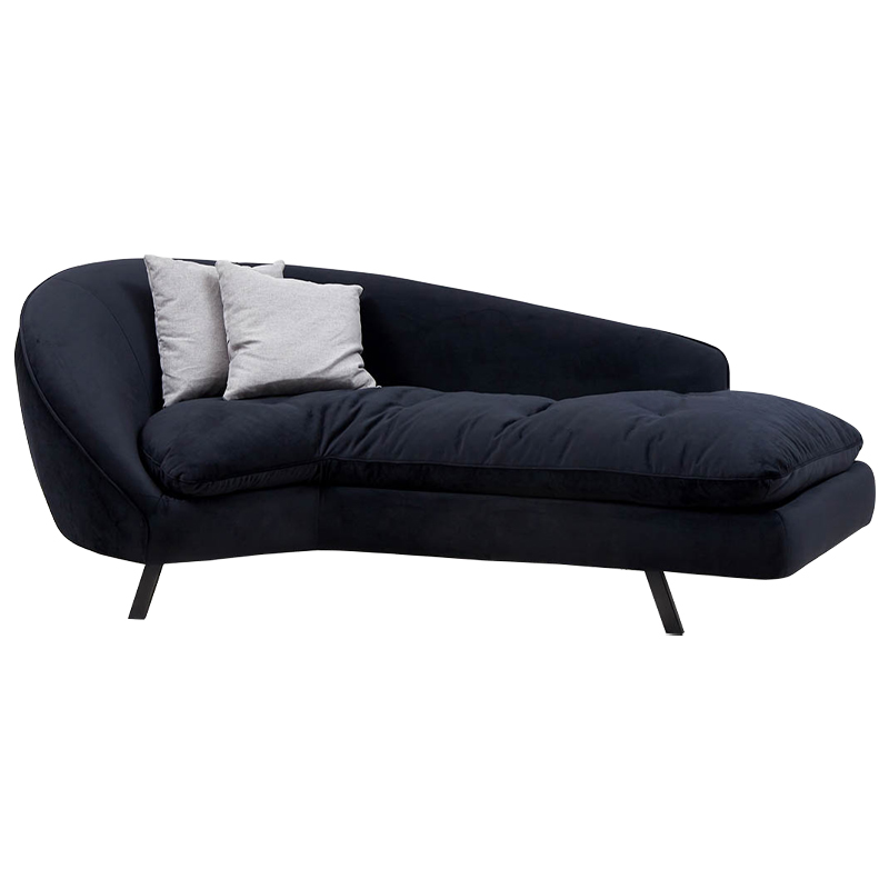 Диван Evangeline Dark Blue Sofa Темно-синий Черный Серый Диван Evangeline Dark Blue Sofa Темно-синий Черный Серый в Челябинске | Loft Concept