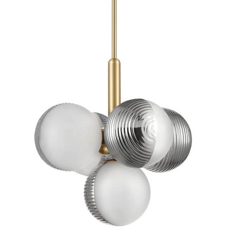 Люстра Ademar Chandelier 5 plafond Золотой Белый Серый Люстра Ademar Chandelier 5 plafond Золотой Белый Серый в Челябинске | Loft Concept