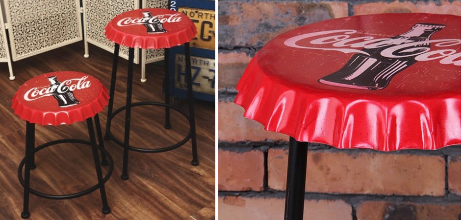 Барный стул Bottle Cap Coca & Cola Барный стул Bottle Cap Coca & Cola - Loft-Concept в Челябинске