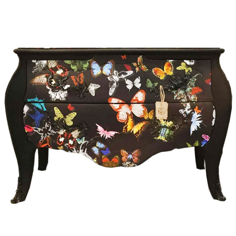 Комод Бабочки Chest of Drawers Night Butterflies Черный Мульти Комод Бабочки Chest of Drawers Night Butterflies Черный Мульти в Челябинске | Loft Concept