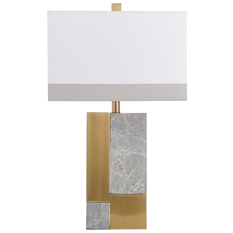 Настольная лампа Tristand Table Lamp Белый Серый Латунь Настольная лампа Tristand Table Lamp Белый Серый Латунь в Челябинске | Loft Concept