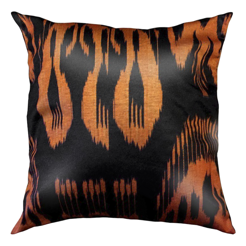 Подушка Orange and Black Черный Оранжевый Подушка Orange and Black Черный Оранжевый в Челябинске | Loft Concept