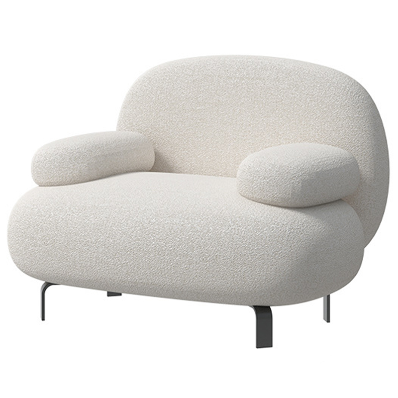 Кресло Lennox White Armchair Белый Черный Кресло Lennox White Armchair Белый Черный в Челябинске | Loft Concept