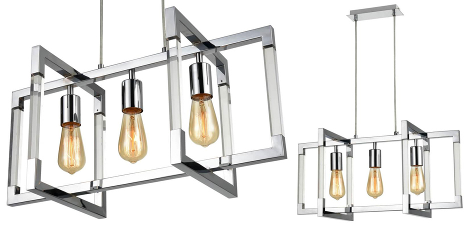 Подвесной светильник Transparent Strips Chromium 3 Подвесной светильник Transparent Strips Chromium 3 - Loft-Concept в Челябинске