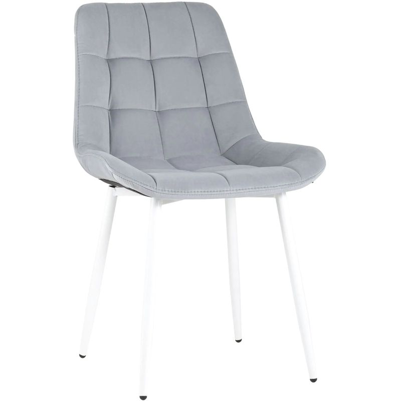 Стул NANCY Chair Серый Цвет Белые Ножки Серый Белый в Челябинске | Loft Concept 