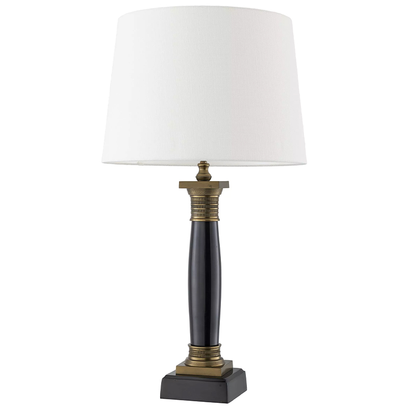 Настольная лампа Eichholtz Table Lamp Napoleon Латунь Черный Белый Настольная лампа Eichholtz Table Lamp Napoleon Латунь Черный Белый в Челябинске | Loft Concept