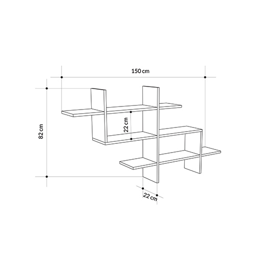 Полка фигурная подвесная цвета древесины HALIC BOOKCASE OAK Полка фигурная подвесная цвета древесины HALIC BOOKCASE OAK в Челябинске