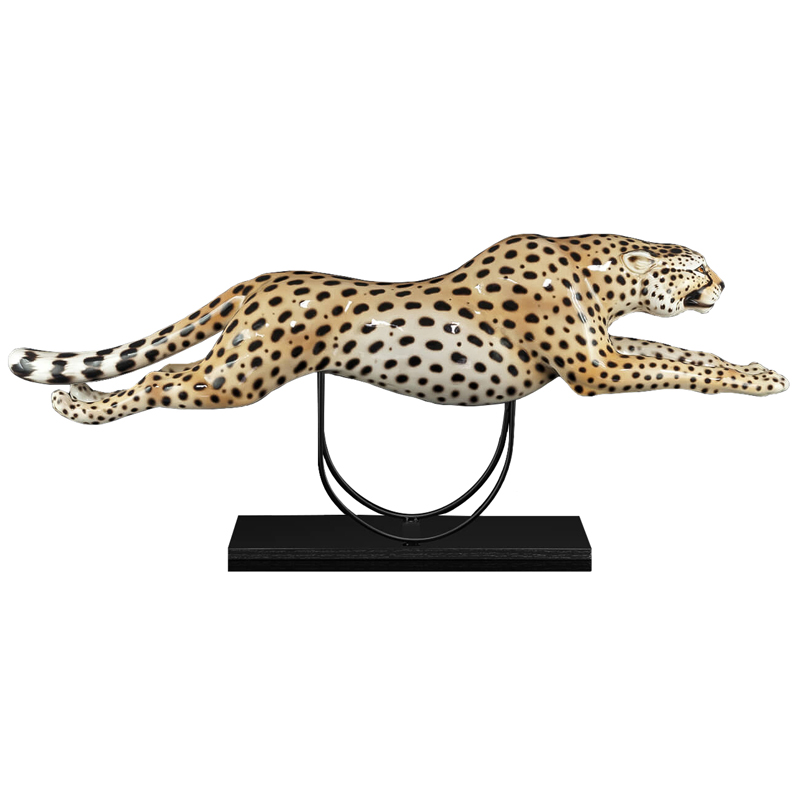 Статуэтка RUNNING CHEETAH W/BASE Черный Винтажное Светлое Золото Бежевый Статуэтка RUNNING CHEETAH W/BASE Черный Винтажное Светлое Золото Бежевый в Челябинске | Loft Concept