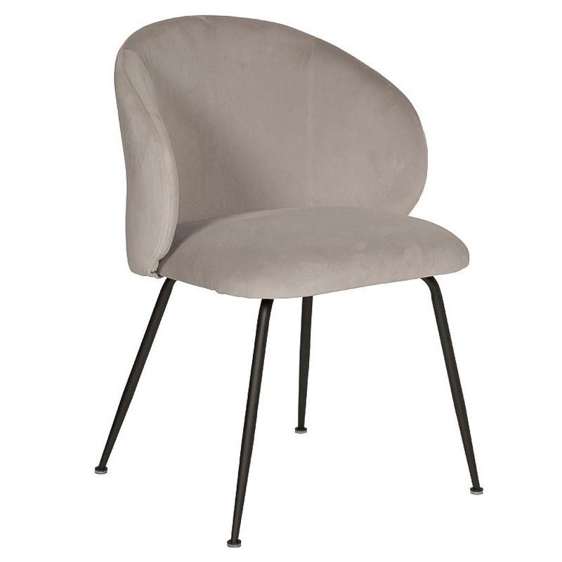 Стул Sadler Chair gray velor Бежево-серый Черный Стул Sadler Chair gray velor Бежево-серый Черный в Челябинске | Loft Concept
