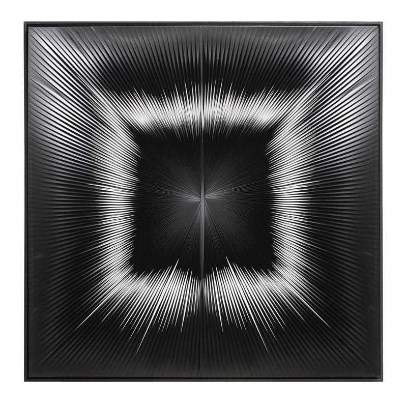 Панно Optical Illusion Square Серебряный Черный Панно Optical Illusion Square Серебряный Черный в Челябинске | Loft Concept