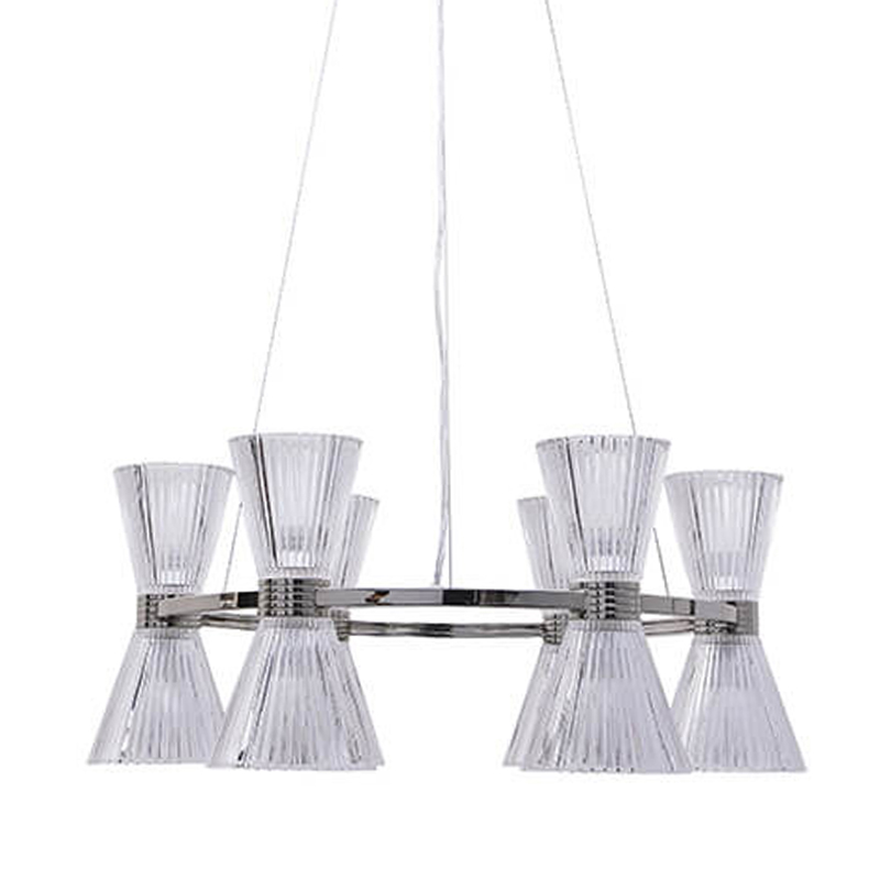 Люстра Glass Horn Light matt nickel 65 Прозрачное Стекло Никель Сатин Люстра Glass Horn Light matt nickel 65 Прозрачное Стекло Никель Сатин в Челябинске | Loft Concept