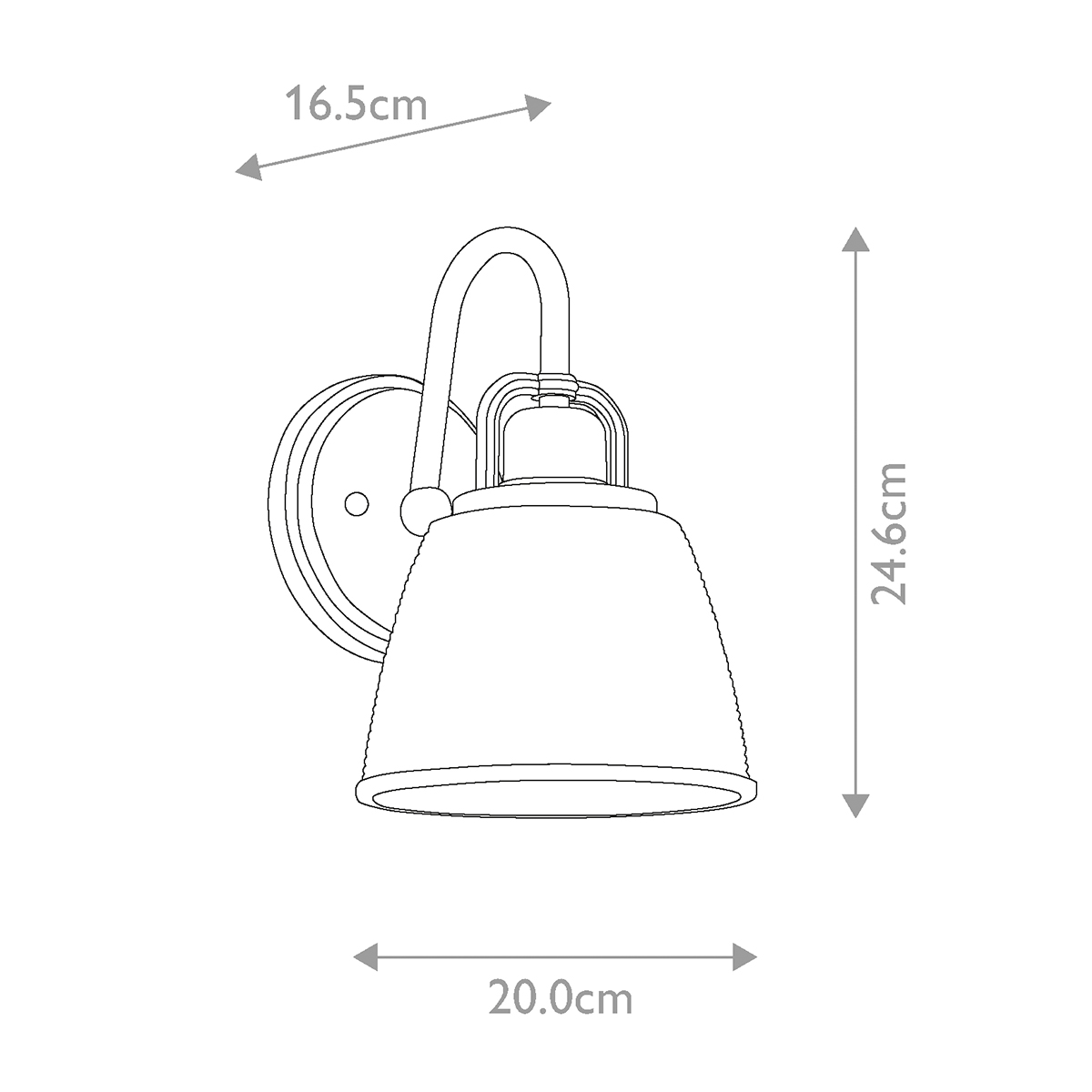 Бра с прозрачным рифленым плафоном в форме колокола Quoizel в Челябинске